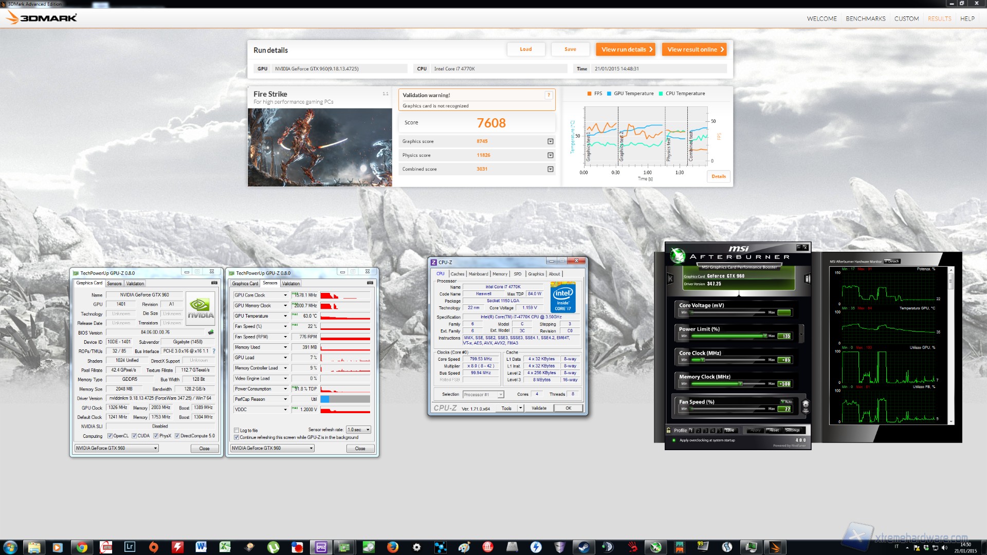 Screen Overclock Gigabyte GTX 960 G1 Gaming